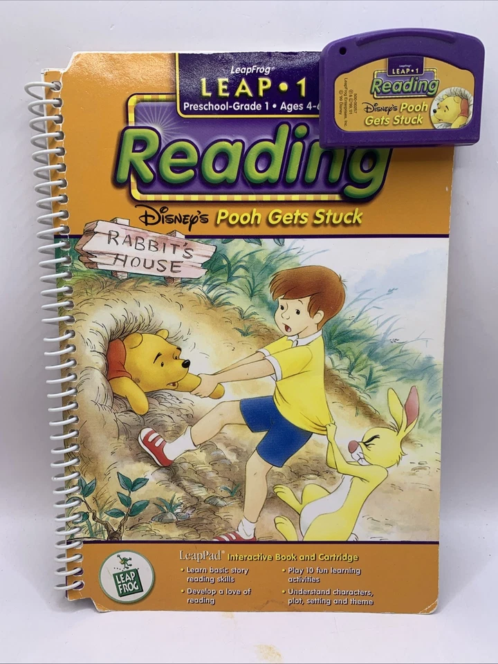 Leap Frog Leap 1 Reading Disney Pooh Gets Stuck Book & Cartridge - Image 1 of 1
