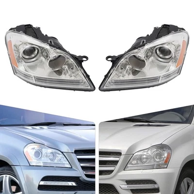 Halogen Headlights Fits 07-12 Mercedes-Benz GL350 GL450 GL550 Headlamps Pair Set - Изображение 1 из 4