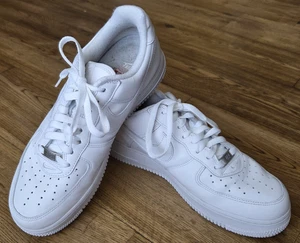 Nike Air Force 1 Supreme men's white trainers size UK 7.5 - Picture 1 of 19