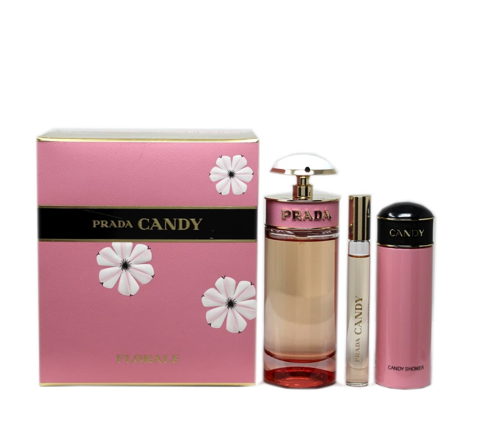 PRADA CANDY FLORALE SET DE REGALO DE 3 PIEZAS PARA MUJER EAU DE TOILETTE SPRAY 80ML Foto 1 de 1