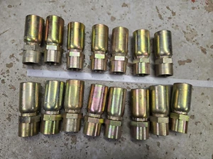 Lot of 15 Hydraulic Crimp Hose Fittings 08-08 NB - Picture 1 of 6