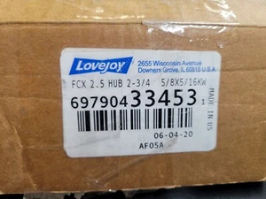 Lovejoy 69790433453 FCX 2.5 HUB 2-3/4 5/8X5/16 KW - Picture 1 of 3