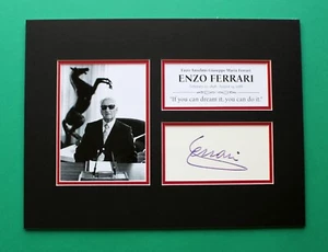 ENZO FERRARI AUTOGRAPH artistic display Il Commendatore ver. 2 - Picture 1 of 6