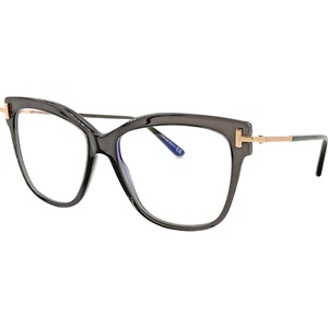 Tom Ford TF5704B Womens Plastic Eyeglass Frame 020 Trans Grey Rose Gold 54-15 - Picture 1 of 5