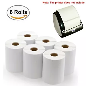 6 Rolls DYMO 4XL Direct Thermal Shipping Labels 4x6 1744907 Compatible 220/Roll - Picture 1 of 6