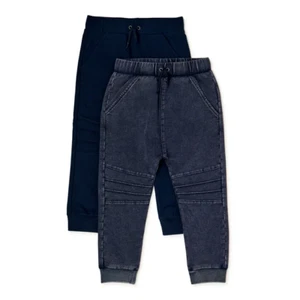 Wonder Nation Toddler Boy French Terry Moto Jogger Multipack, 2-Pack, 4T - Picture 1 of 3