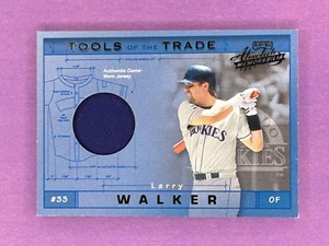 2001 PLAYOFF ABSOLUTE MEMORABILIA #14 JERSEY TOOLS OF TRADE LARRY WALKER #/300 - Picture 1 of 2
