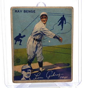 RAY BENGE 1934 GOUDEY R320 #24 BROOKLYN DODGERS VG