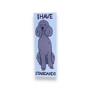 Black Standard Poodle Magnet Funny Dog Gifts Collectible Kitchen Decor 1.5x4.5" - Picture 1 of 5