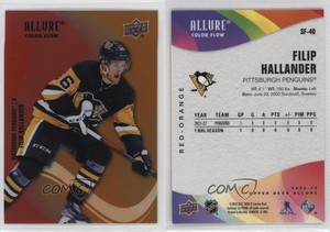 2022-23 Upper Deck Allure Color Flow Red Orange Filip Hallander #SF-40 Rookie RC