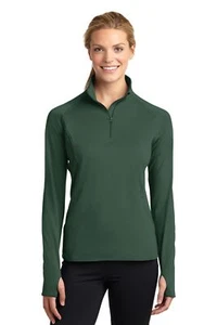 Sport-Tek LST850 Womens Long Sleeve Sport-Wick Stretch 1/2 Zip Stylish Pullover - Picture 1 of 18