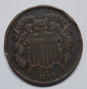 1865 Zwei Cent Stück! - Bild 1 von 2