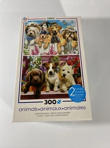 Ceaco Animals 2 Pack Dogs Jigsaw Puzzles 300 Oversized Pieces Each New Sealed - Picture 1 of 12