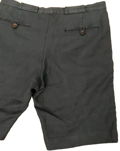 HUGO BOSS HANDCRAFTED CHINO SHORTS MENS 38 R LINEN COTTON BROWN BUTTON 36"x11.5" - Picture 1 of 21