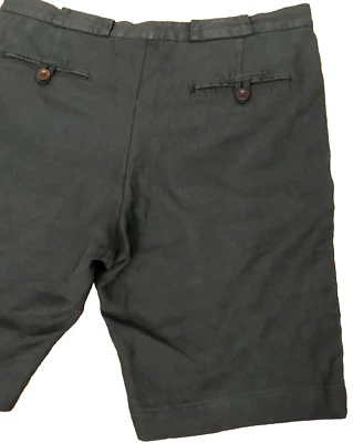 HUGO BOSS РУЧНОЙ РАБОТЫ CHINO ШОРТЫ МУЖСКИЕ 38 R ЛЬНЯНОЙ ХЛОПОК КОРИЧНЕВАЯ КНОПКА 36 «x 11,5» - Изображение 1 из 4