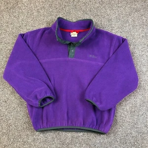 Vintage 90s Youth L.L. Bean Purple Fleece Pullover Reflective Large Made USA - Picture 1 of 13