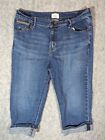 Womens Levi 515 Capri Jeans Size 12 Straight Leg Blue Pants Regular Fit Cuffed