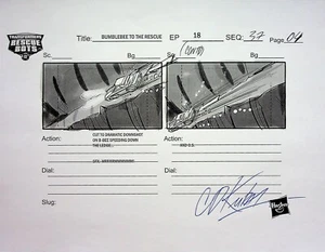 TRANSFORMERS Rescue Bots SIGNED DAN KUBAT Production Storyboard Copy Page #KB - Picture 1 of 2