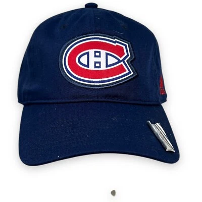 Montreal Canadiens Adidas Sombrero Adulto Correa Azul Rojo Gorra NHL Logo Slouch Foto 1 de 4