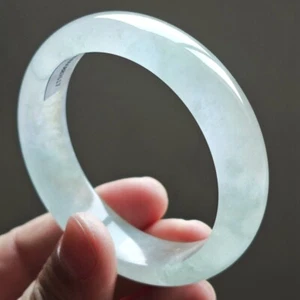 60mm Emerald Green Icy Jadeite Jade Bangle Bracelet Burma Jade Bangle 2080 - Picture 1 of 14
