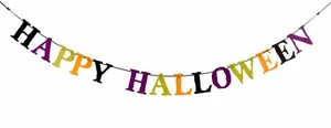 Guirnalda de Halloween Sainsburys Spook & Sparkle Freaky Happy aprox 1,5 metros - Imagen 1 de 2