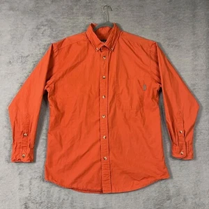 Camisa Woolrich Para Hombre Talla M Naranja Abotonada Manga Larga Algodón Relajado Mediana - Imagen 1 de 15