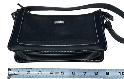 NINE WEST Cartera Bolso de Mano Imitación Cuero Negro 8"Wx5"Hx2"D Correa 19"L Foto 1 de 3