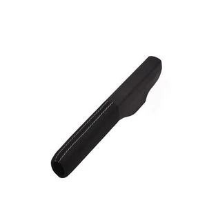 Handbremshebel Griff Leder VW Golf 6 VI Scirocco III Eos schwarz Naht titangrau - Picture 1 of 5