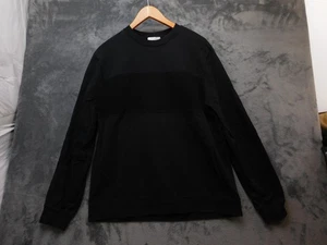 BLDWN Sweatshirt Mens Large Black Jens 100% Cotton Made In USA Crewneck Pullover - Picture 1 of 15