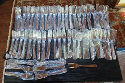 Lot Of 51 DINNER FORKS Stainless- 21 UPDATE STAINLESS CHINA New - Image 1 of 4