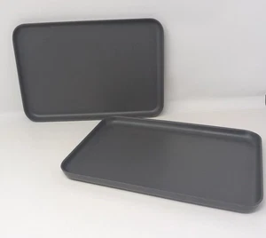 Eco Ekobo Biobu Tray Platter Lot 2 Gray Composite BPA Free Minimalist 12.5x8.5" - Picture 1 of 9