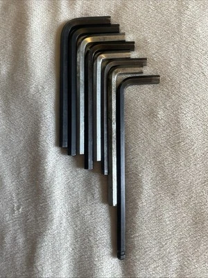Allen Wrench Long Arm L Hex Key 6 MM Metric Lot of 8 Various Lengths - Image 1 of 2