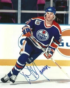 Autographed 8x10 DAVE MANSON Edmonton Oilers photo - w/COA - Picture 1 of 1
