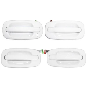 4Pcs Exterior Olympic White Painted Door Handle Set For 99-07 Silverado 19356470 - Picture 1 of 12