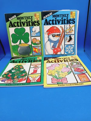 Teacher Created Materials Monthly Activities Lot 4 Books With Extra Materials. - Image 1 of 4