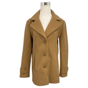 Kenneth Cole New York Damen Pea Mantel Camel Taschen Knopfleiste Größe Small - Bild 1 von 7
