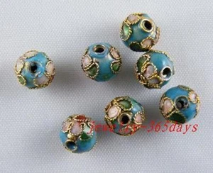 Cloisonne Enamel 9colors-1 Round Beads 6mm/8mm/10mm/12mm O10-O45 - Picture 1 of 10