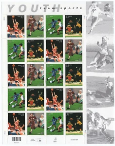 Scott #3402a (3399-3402) Youth Sports Full Sheet Of 20 Stamps - MNH - Picture 1 of 2