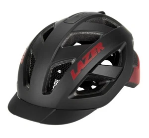 Casco LAZER Cameleon + NET | Mate Negro Rojo M/55-59 cm - Imagen 1 de 4