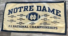 Notre Dame Fighting Irish Football 11 Time NCAA National Championship Banner 