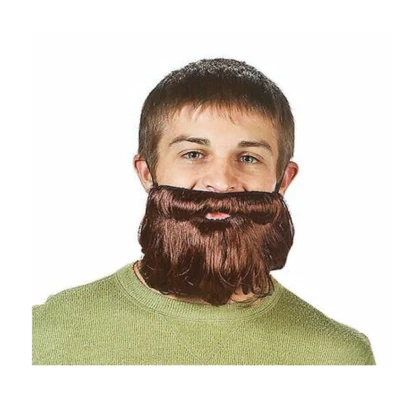 Adult Unisex Brown Medium Length Halloween DIY Costume Beard Accessory - Image 1 of 4