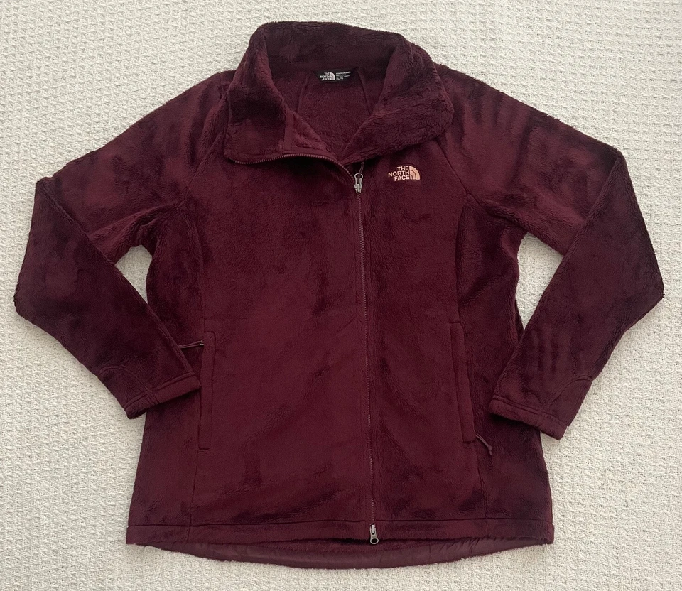 Chaqueta polar North Face para mujer de poliéster de piel sintética con cremallera completa cálida-roja borgoña-XL Foto 1 de 4