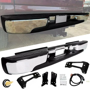 NEW Chrome Complete Rear Bumper for 1999-2007 Chevy Silverado Sierra 2500HD 3500 - Picture 1 of 20