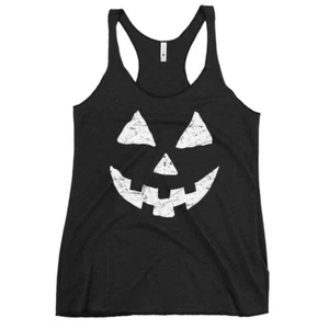 Camiseta sin mangas PUMPKIN FACE espalda cruzada linda linterna halloween horror jack años 80 90 XS-XL - Imagen 1 de 5