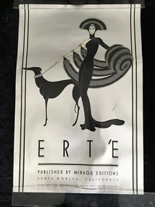 ERTE "WOMAN AND DOG" Mirage Editions Santa Monica, Ca Foil Poster 1980 - Picture 1 of 7
