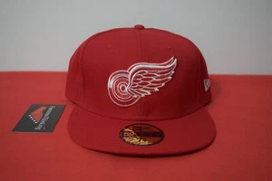 NHL New Era Detroit Red Wings Fitted Vintage Hockey Hat 59Fifty RARE Not Lions - Picture 1 of 9
