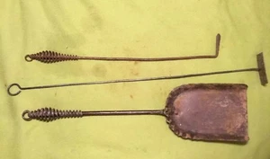 Vintage ~ Fireplace Tools ~ Metal ~ 3 Piece ~ Set - Picture 1 of 12