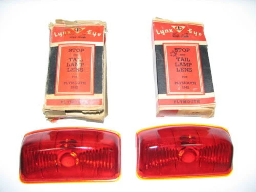 Par de lentes de luz trasera especiales de lujo 42 Plymouth P14C P14S LYNX EYE T371 Foto 1 de 1