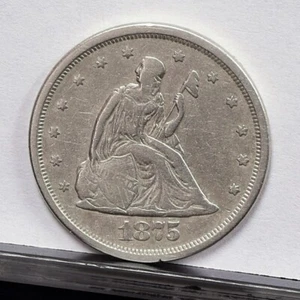 1875-S Twenty Cent Piece - XF/AU (#57605-L) - Picture 1 of 8
