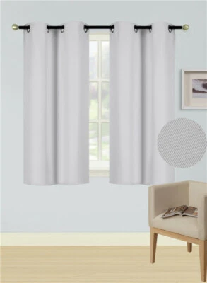 1 JUEGO CORTINA VENTANA PANELES CORTOS TÉRMICOS AISLANTE APAGÓN 100% EN 36" 54" 63"L Foto 1 de 3